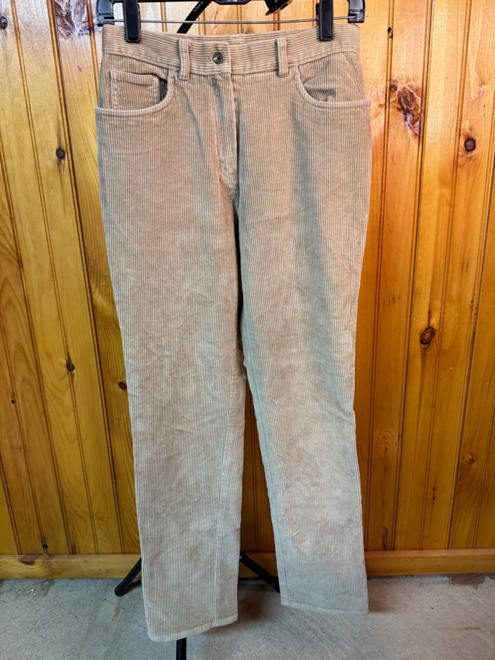 Lauren Ralph Lauren Women's Straight Leg Corduroy Pants in Camel